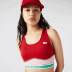 Women Lacoste V0ZN2584 Red Pink Green BX0 SPORT Racer Back Sports Bra - Image 2