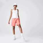 Women Lacoste V0ZN2587 White 001 Sleeveless Scoopneck Top