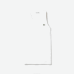 Women Lacoste V0ZN2587 White 001 Sleeveless Scoopneck Top - Image 3