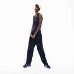 Women Lacoste V0ZN2588 Navy Blue 166 Sleeveless Scoopneck Top - Image 2