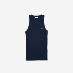 Women Lacoste V0ZN2588 Navy Blue 166 Sleeveless Scoopneck Top - Image 4
