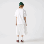 Women Lacoste V0ZN2590 White 001 Crew Neck Premium Cotton T-Shirt - Image 3