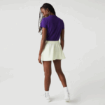 Women Lacoste V0ZN2592 Yellow Purple 4XK SPORT Built-In Short Tennis Skirt - Image 3
