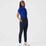 Women Lacoste V0ZN2593 Navy Blue 166 Lightweight Fleece Jogging Pants - Image 2