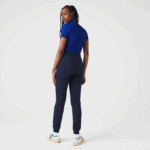 Women Lacoste V0ZN2593 Navy Blue 166 Lightweight Fleece Jogging Pants - Image 3