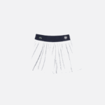 Women Lacoste V0ZN2602 White Navy Blue 522 SPORT Roland Garros Built-In Shorts Skirt - Image 5