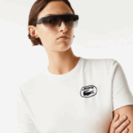 Women Lacoste V0ZN2609 White 70V Loose Fit Organic Cotton T-Shirt