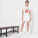 Women Lacoste V0ZN2612 White Z92 SPORT Tennis Technical Mesh Pleated Skirt - Image 6