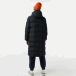 Women Lacoste V0ZN2613 Black 031 Water-Repellent Reversible Long Jacket - Image 6