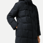 Women Lacoste V0ZN2613 Black 031 Water-Repellent Reversible Long Jacket - Image 8