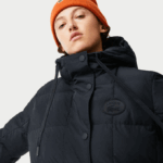 Women Lacoste V0ZN2613 Black 031 Water-Repellent Reversible Long Jacket - Image 9