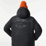 Women Lacoste V0ZN2613 Black 031 Water-Repellent Reversible Long Jacket - Image 10