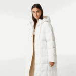 Women Lacoste V0ZN2614 White 70V Water-Repellent Reversible Long Jacket - Image 2