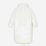 Women Lacoste V0ZN2614 White 70V Water-Repellent Reversible Long Jacket - Image 5