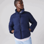 Women Lacoste V0ZN2616 Navy Blue 166 Collapsible Padded Jacket