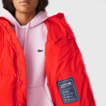 Women Lacoste V0ZN2617 Red F8M Collapsible Padded Jacket - Image 8