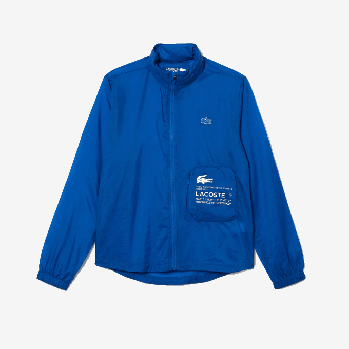 Women Lacoste V0ZN2618 Blue K1Q SPORT Packable Water-Repellent Jacket - Image 5