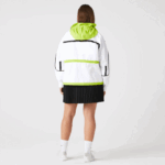 Women Lacoste V0ZN2621 White Yellow UG5 Nylon Windbreaker - Image 3