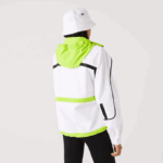 Women Lacoste V0ZN2621 White Yellow UG5 Nylon Windbreaker - Image 4