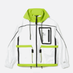Women Lacoste V0ZN2621 White Yellow UG5 Nylon Windbreaker - Image 6