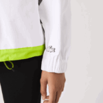 Women Lacoste V0ZN2621 White Yellow UG5 Nylon Windbreaker - Image 8