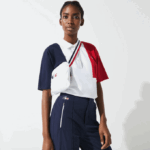 Women Lacoste V0ZN2622 White Navy Blue Red A10 SPORT French Sporting Spirit Edition Foldable Raincoat - Image 9