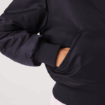 Women Lacoste V0ZN2623 Navy Blue HDE Quilted Nylon Bomber Jacket - Image 9