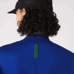Women Lacoste V0ZN2625 Blue BDM Two-Ply Stretch Teddy Jacket - Image 7