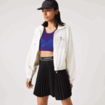 Women Lacoste V0ZN2626 White 70V Mesh Lined Nylon Jacket - Image 2
