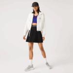 Women Lacoste V0ZN2626 White 70V Mesh Lined Nylon Jacket