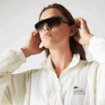 Women Lacoste V0ZN2626 White 70V Mesh Lined Nylon Jacket - Image 3