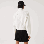 Women Lacoste V0ZN2626 White 70V Mesh Lined Nylon Jacket - Image 4