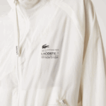 Women Lacoste V0ZN2626 White 70V Mesh Lined Nylon Jacket - Image 5