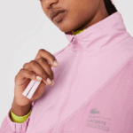 Women Lacoste V0ZN2627 Pink Z4H Mesh Lined Nylon Jacket - Image 2