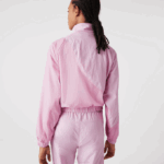 Women Lacoste V0ZN2627 Pink Z4H Mesh Lined Nylon Jacket - Image 4
