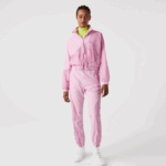 Women Lacoste V0ZN2627 Pink Z4H Mesh Lined Nylon Jacket - Image 5