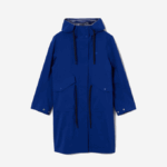 Women Lacoste V0ZN2628 Blue BDM Long Hooded Water-Resistant Parka - Image 5