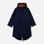 Women Lacoste V0ZN2629 Navy Blue Orange PF1 Water-Repellent 3-In-1 Parka - Image 5