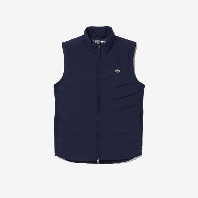 Women Lacoste V0ZN2630 Navy Blue 423 SPORT Quilted Golf Vest - Image 4