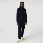 Women Lacoste V0ZN2641 Navy Blue 166 V-Neck Wool Cardigan - Image 2