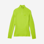 Women Lacoste V0ZN2645 Yellow 90V Zip Neck Sweater - Image 4