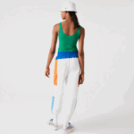 Women Lacoste V0ZN2647 Green LDM Seamless Ribbed Knit Tank Top - Image 4