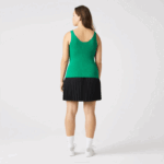 Women Lacoste V0ZN2647 Green LDM Seamless Ribbed Knit Tank Top - Image 10
