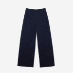 Women Lacoste V0ZN2652 Navy Blue 166 Cotton Gabardine Pants - Image 6