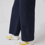 Women Lacoste V0ZN2652 Navy Blue 166 Cotton Gabardine Pants - Image 8