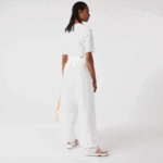 Women Lacoste V0ZN2653 White 70V Cotton Gabardine Pants - Image 3