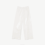 Women Lacoste V0ZN2653 White 70V Cotton Gabardine Pants - Image 5