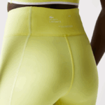 Women Lacoste V0ZN2655 Flashy Yellow Green BZC SPORT Bike Shorts - Image 4