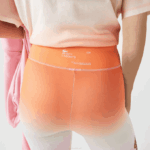 Women Lacoste V0ZN2661 Pink White Orange DFK SPORT Summer Pack Gradient Bike Shorts - Image 4