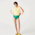 Women Lacoste V0ZN2663 Green Blue QAG Print Bikini Bottom - Image 2